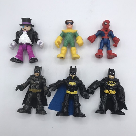 Imaginext DC Super Friends Batman X 3, Penguin, Spider-Man, Dr. Octopus - Picture 2 of 16